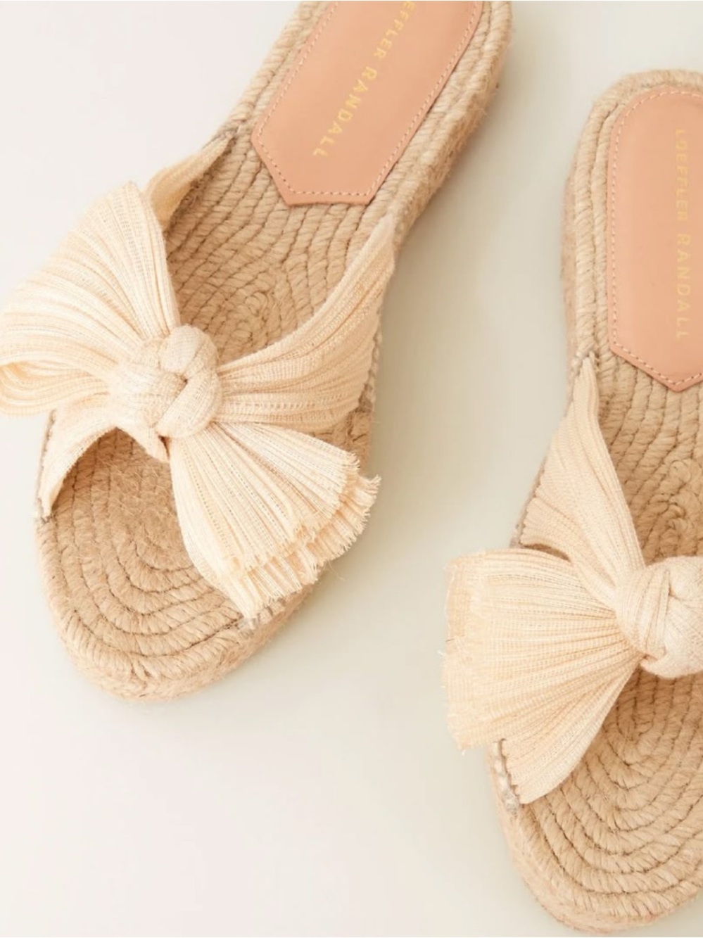 loeffler randall flat espadrille platform with bow